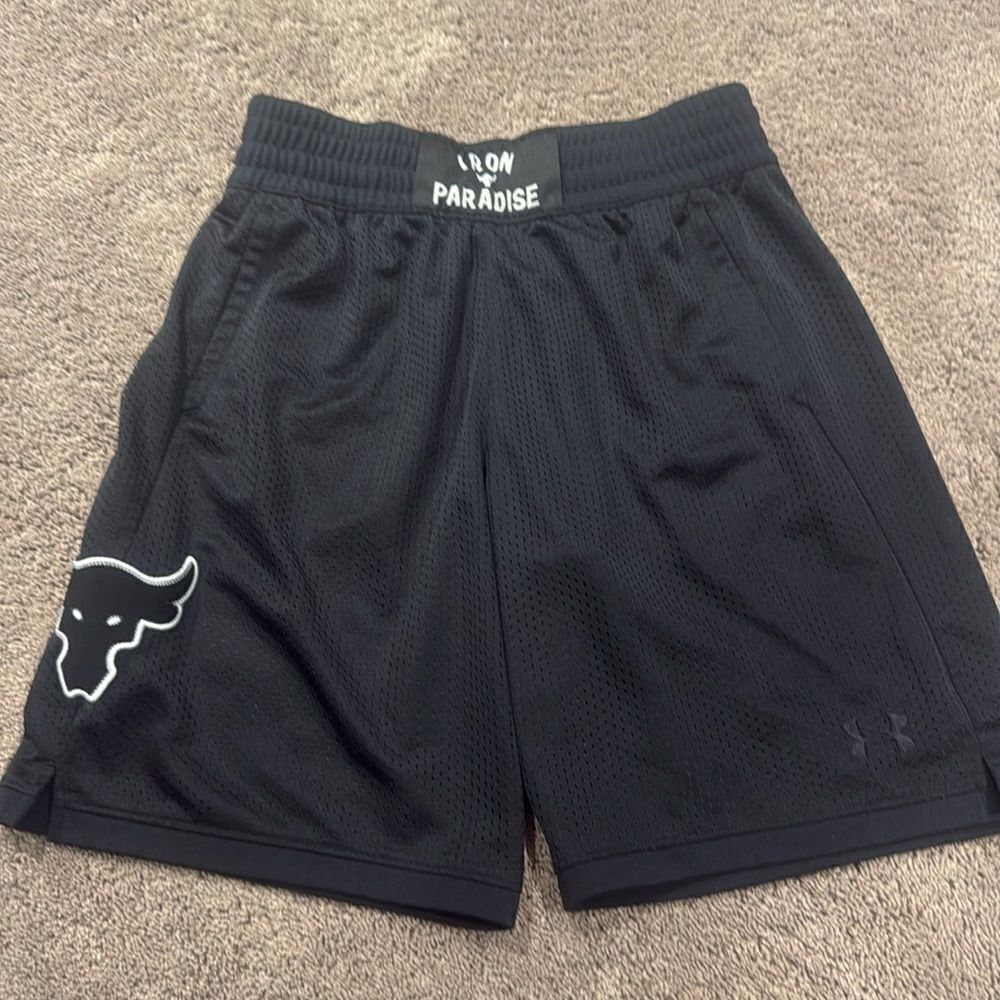Project Rock under armour boys size large shorts! Great condition barely worn